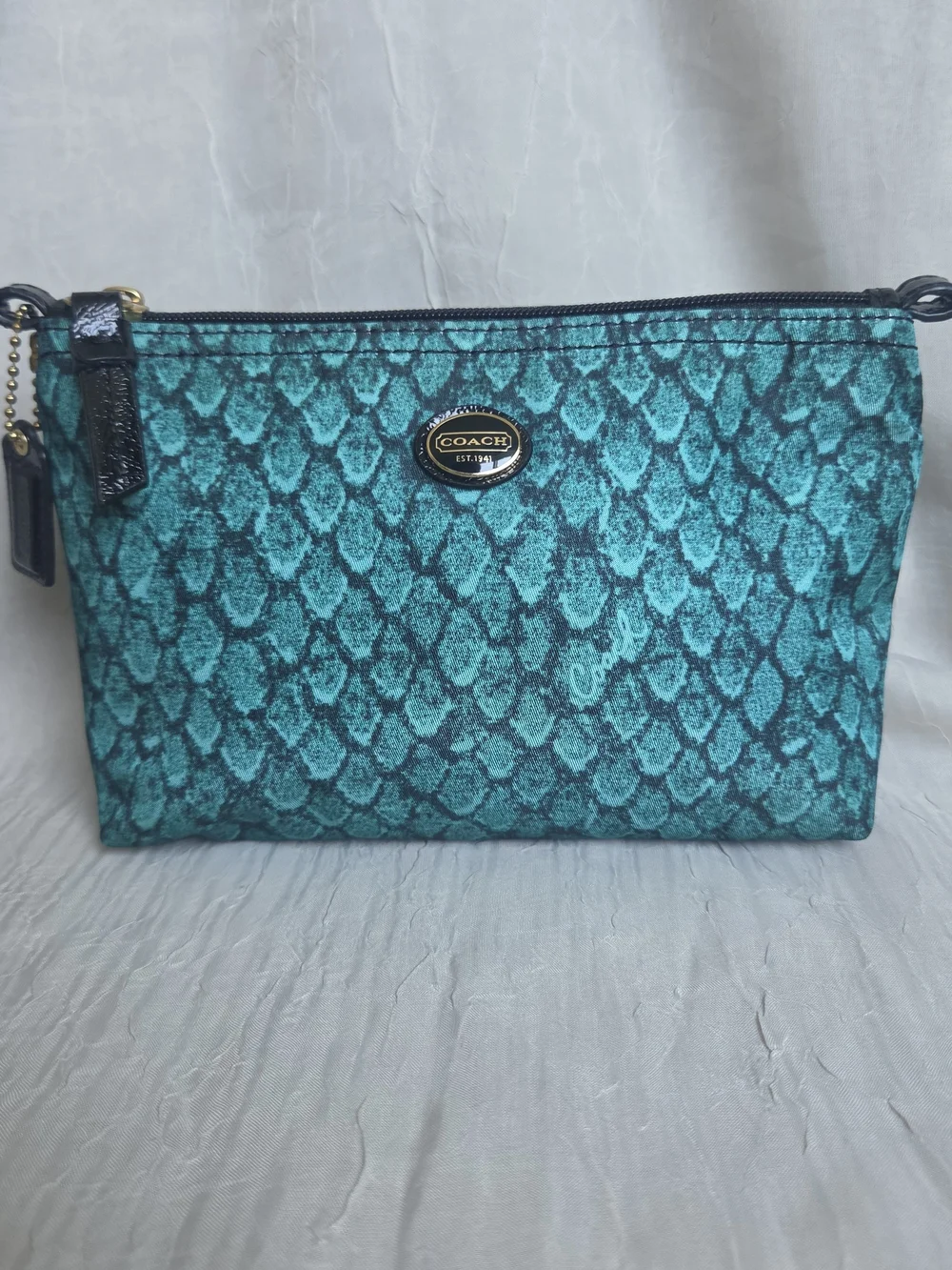 Coach Getaway Snake Print Mini Cosmetic Pouch